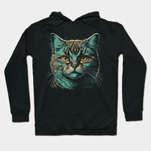 Cool Cat Face Design For Cool Man Cool Girl Gangster Hoodie